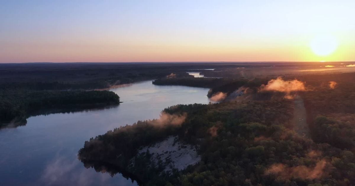 river sunrise